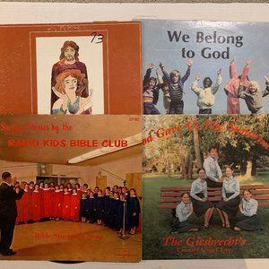 4 Christian Religious Vinyl LP Records